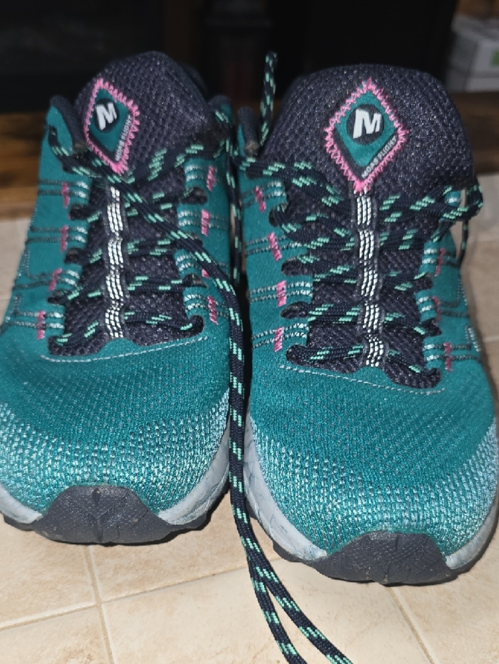 Merrell Teal and Navy Women's Trail Sneakers Size 8W - Picture 6 of 9